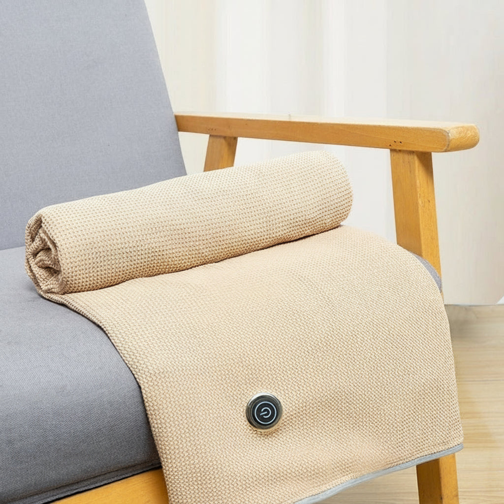 Plaid Chauffant Électrique Portable – Rechargeable & Lavable