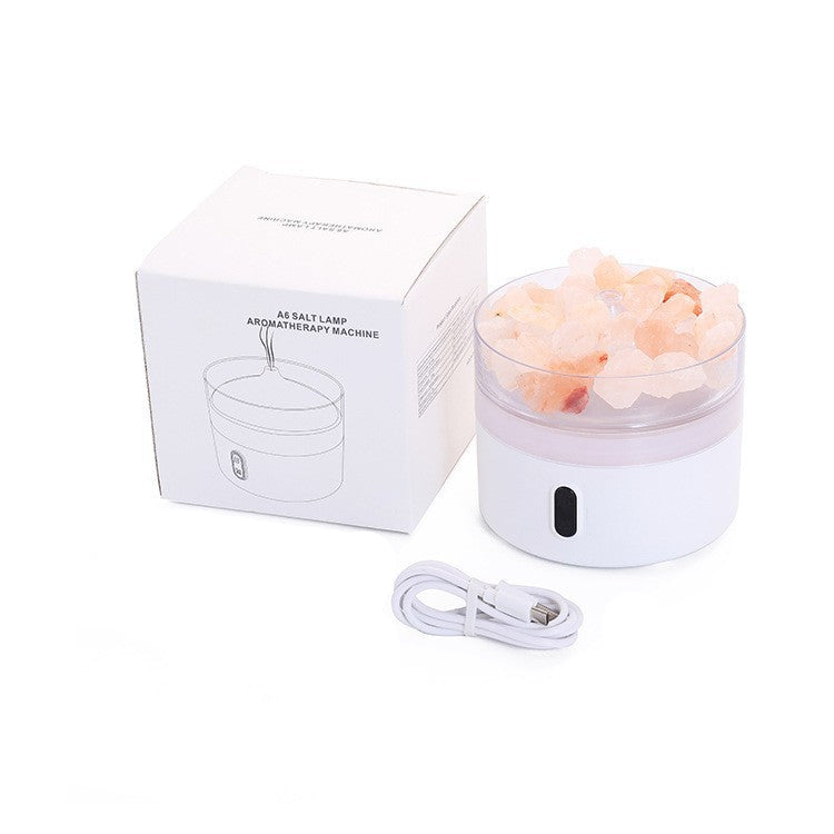 Diffuseur d’Arômes à Pierre de Sel – Flamme LED & Humidificateur