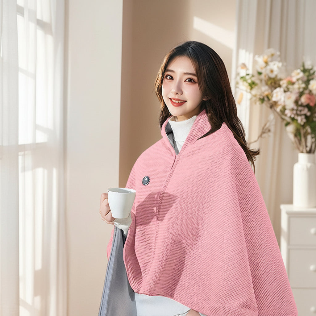 Plaid Chauffant Électrique Portable – Rechargeable & Lavable