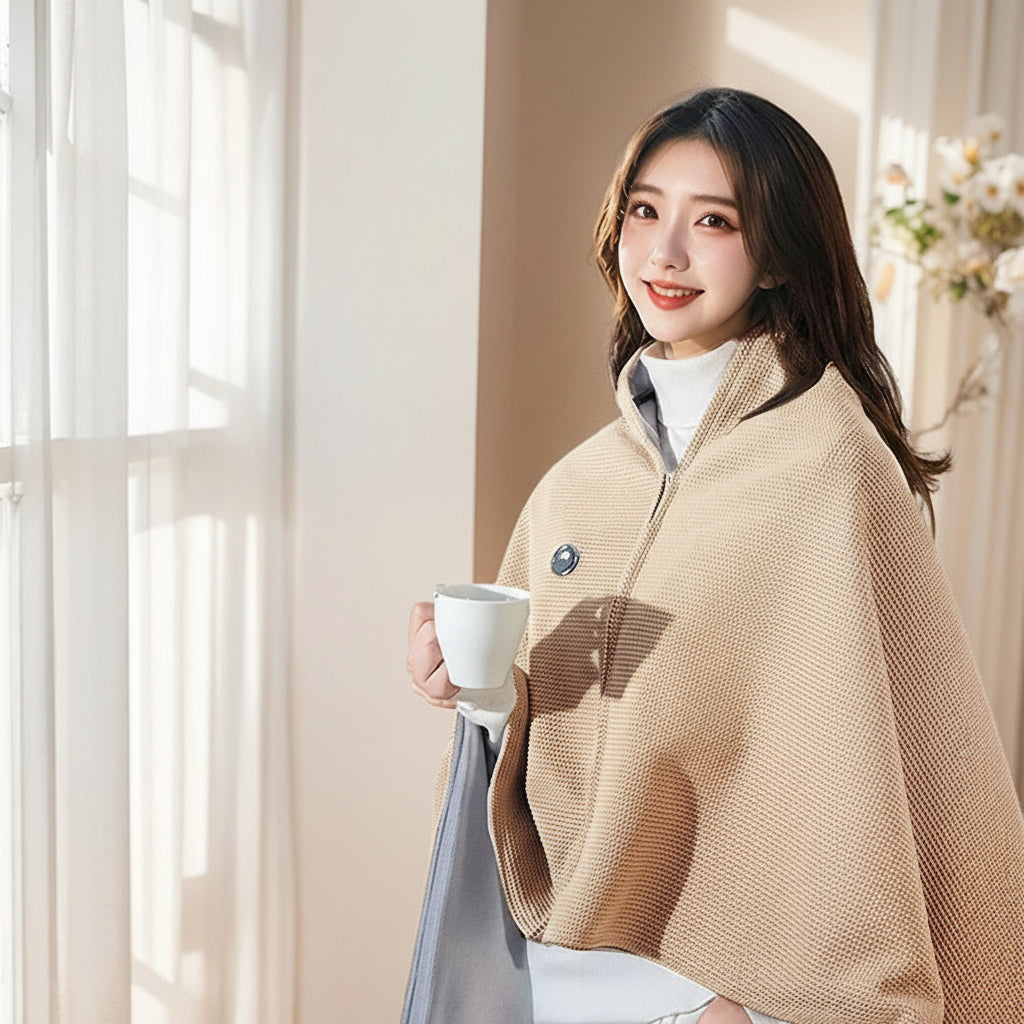 Plaid Chauffant Électrique Portable – Rechargeable & Lavable