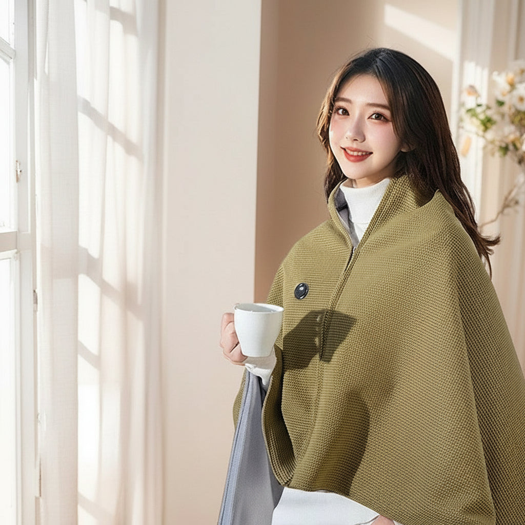 Plaid Chauffant Électrique Portable – Rechargeable & Lavable